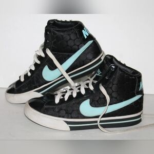 Nike Sweet Classic High, #378792-001, Blk/ Lt Blue,